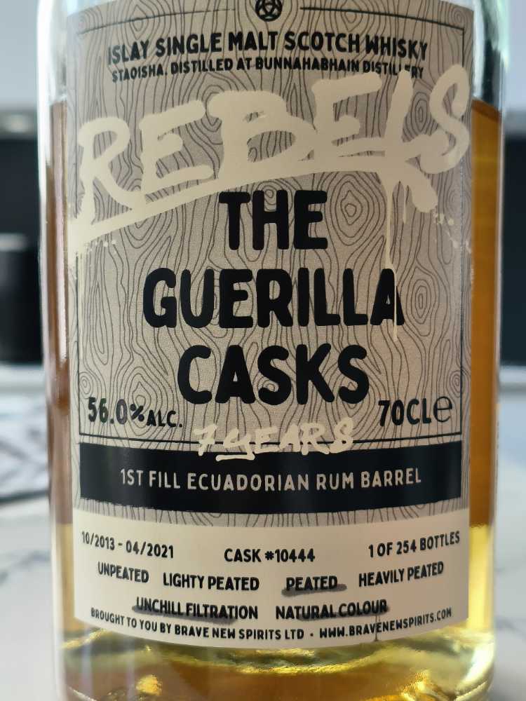 Staoisha 7 The Guerrilla Casks - Islay Bunnahabhain (700 mL) alcohol collectible [Barcode 11517] - Main Image 2