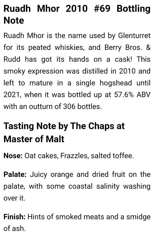 Ruadh Maor 11 Berry Bros. - Highland Glenturret (700 mL) alcohol collectible [Barcode 5010493074049] - Main Image 4