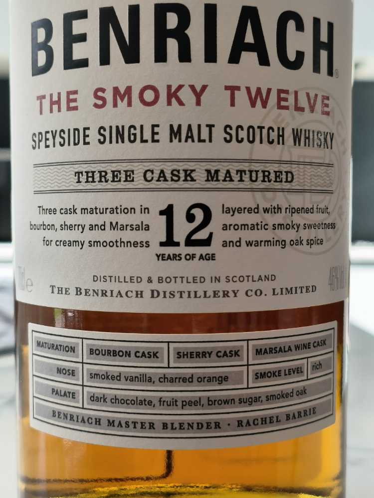Benriach Smoky Twelve - Benriach Distillery (700 mL) alcohol collectible [Barcode 5060716140259] - Main Image 2