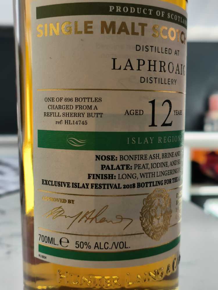 Laphroaig 12 Old Malt Cask - Islay (700 mL) alcohol collectible - Main Image 2