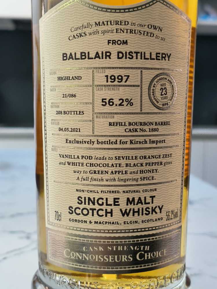 Balblair 23 Gordon& MacPhail - Speyside (700 mL) alcohol collectible [Barcode 5020613086302] - Main Image 2