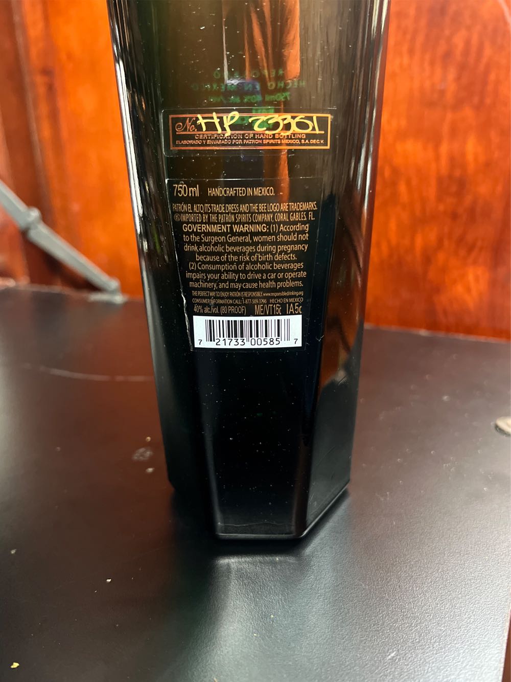 Patrón El Alto - Patron Spirits Mexico, S.A. De C.V. (750 mL) alcohol collectible [Barcode 721733005857] - Main Image 4