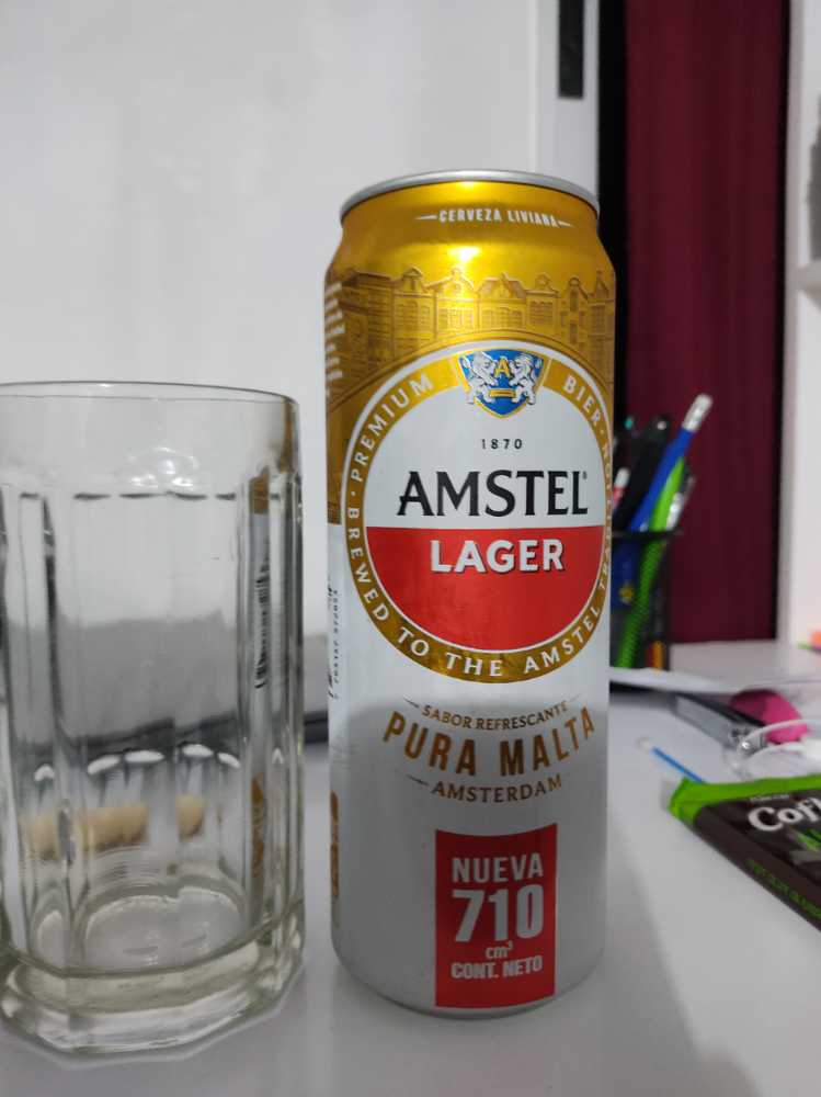 Amstel Lager - Amstel  Brewery (710 mL) alcohol collectible [Barcode 7793147572853] - Main Image 2