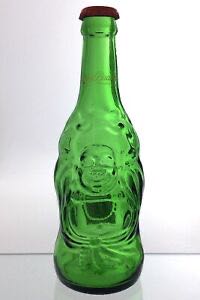 Lucky Buddha Beer Green Glass Bottle Embossed Enlightened Shaped With Cap T939  alcohol collectible [Barcode 810071000294] - Main Image 1