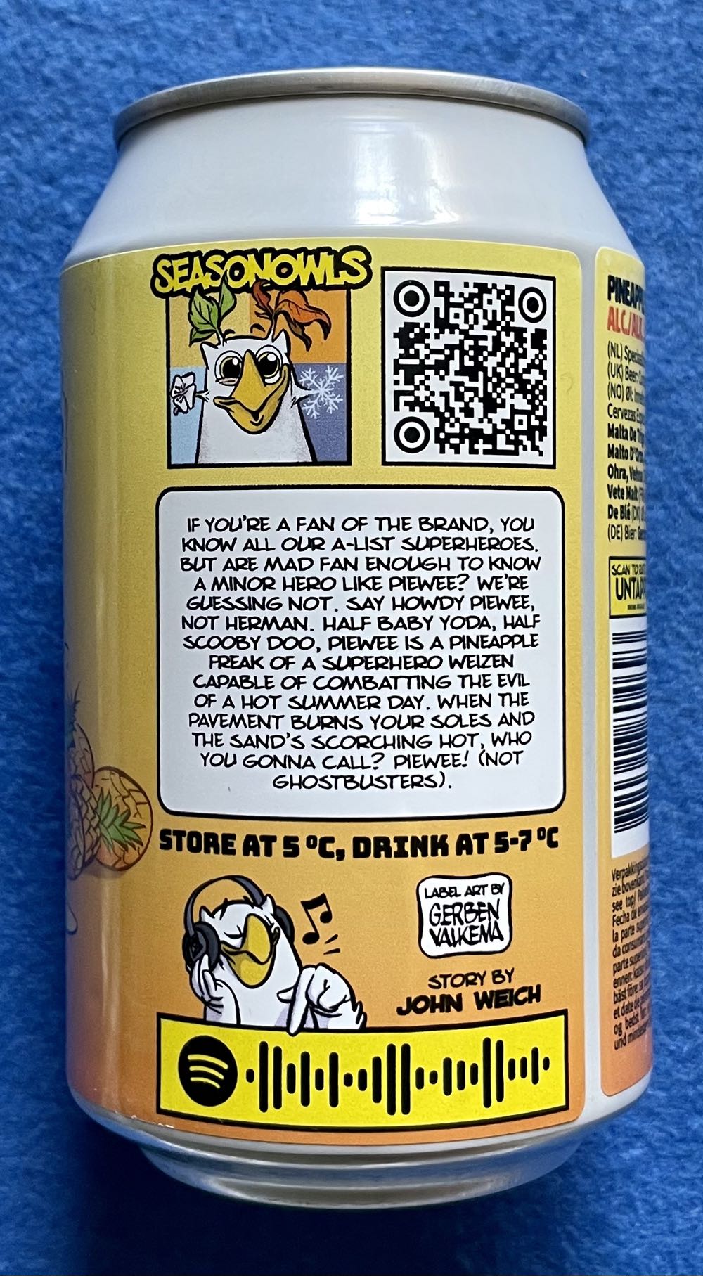 Piewee The Pineapple Weizen - Uiltje Brewing Company alcohol collectible [Barcode 8720618804693] - Main Image 4