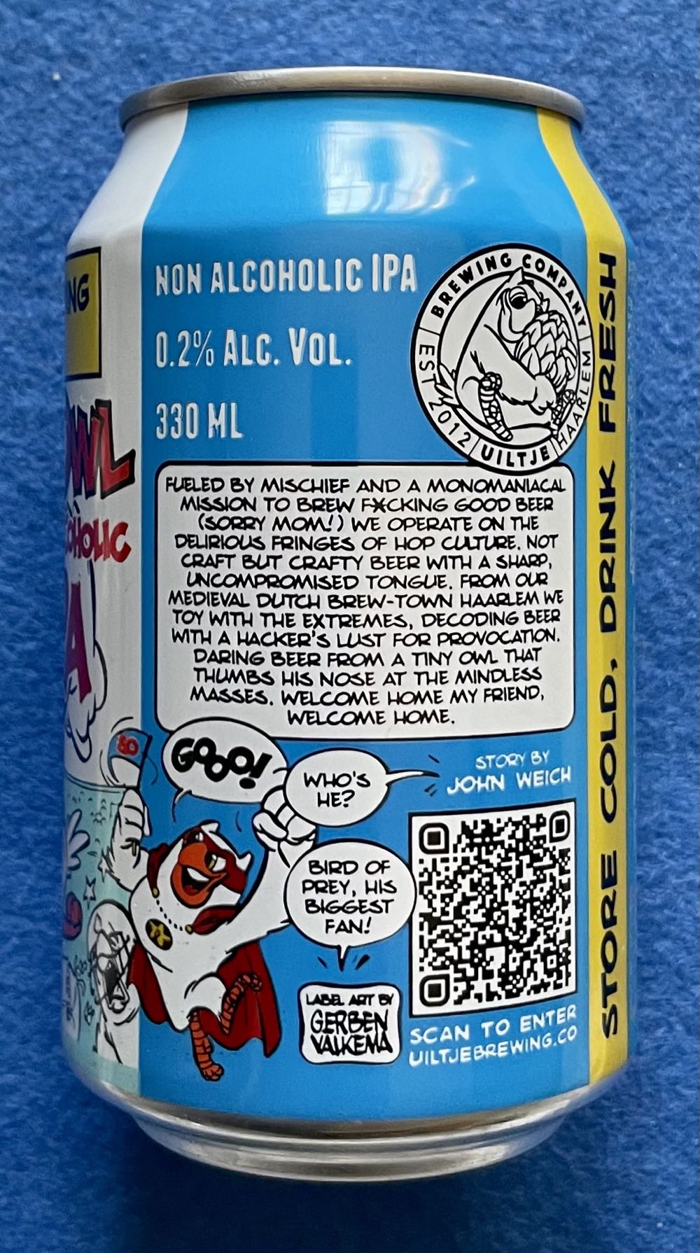 Superb-owl - Uiltje Brewing Company (330 mL) alcohol collectible [Barcode 8719325540864] - Main Image 3