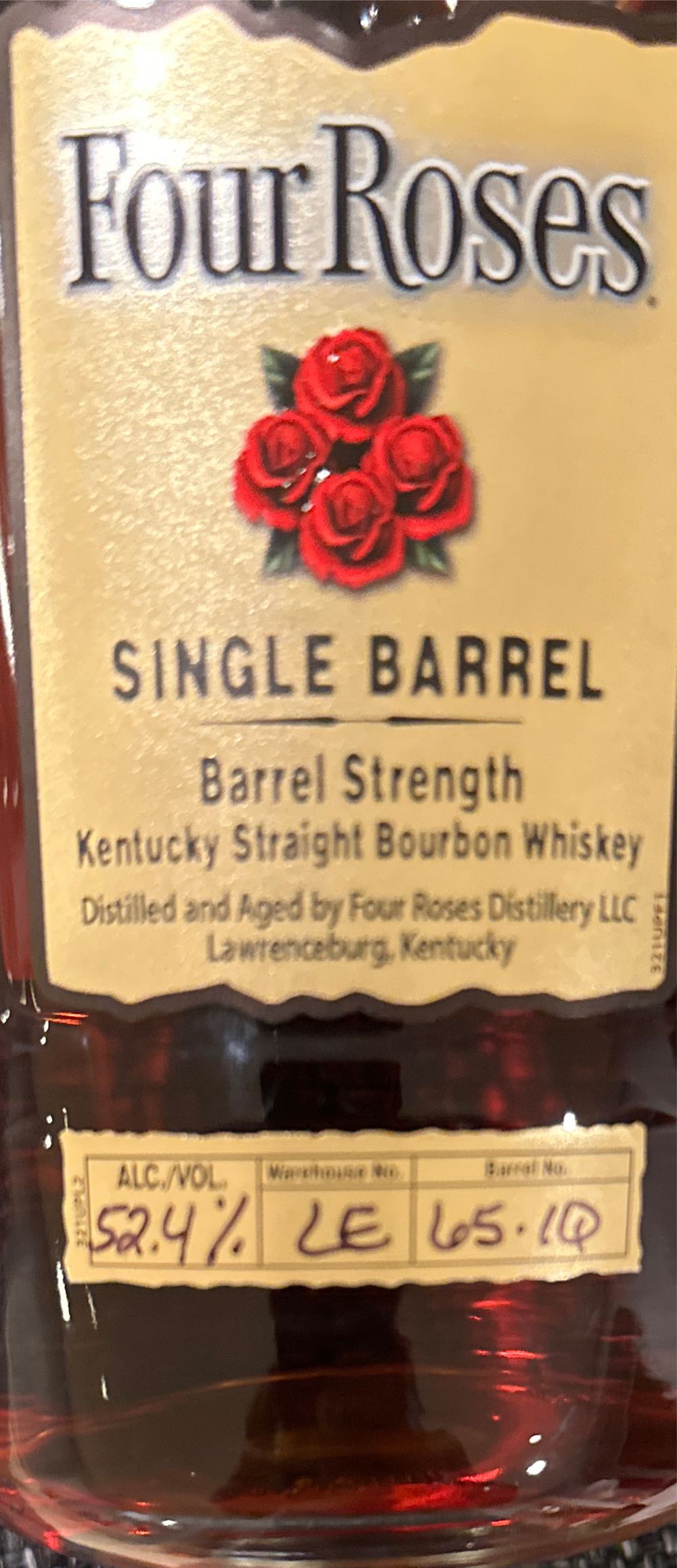 Four Roses SB BS Private Selection OESV - Four Roses (750 mL) alcohol collectible [Barcode 040063400294] - Main Image 3