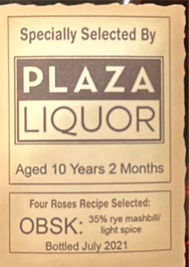 Four Roses SB BS OBSK - Four Roses alcohol collectible [Barcode 040063400294] - Main Image 3