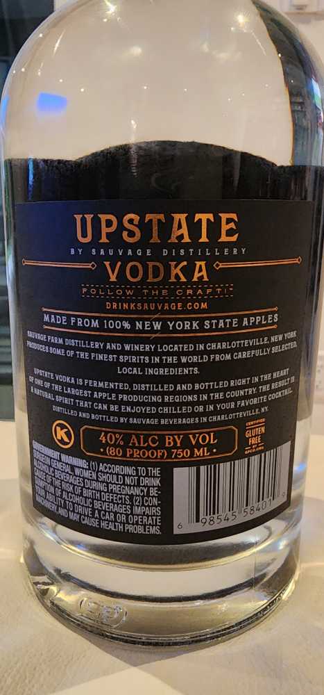 Upstate - Sauvage Distillery (750 mL) alcohol collectible [Barcode 698545584019] - Main Image 2
