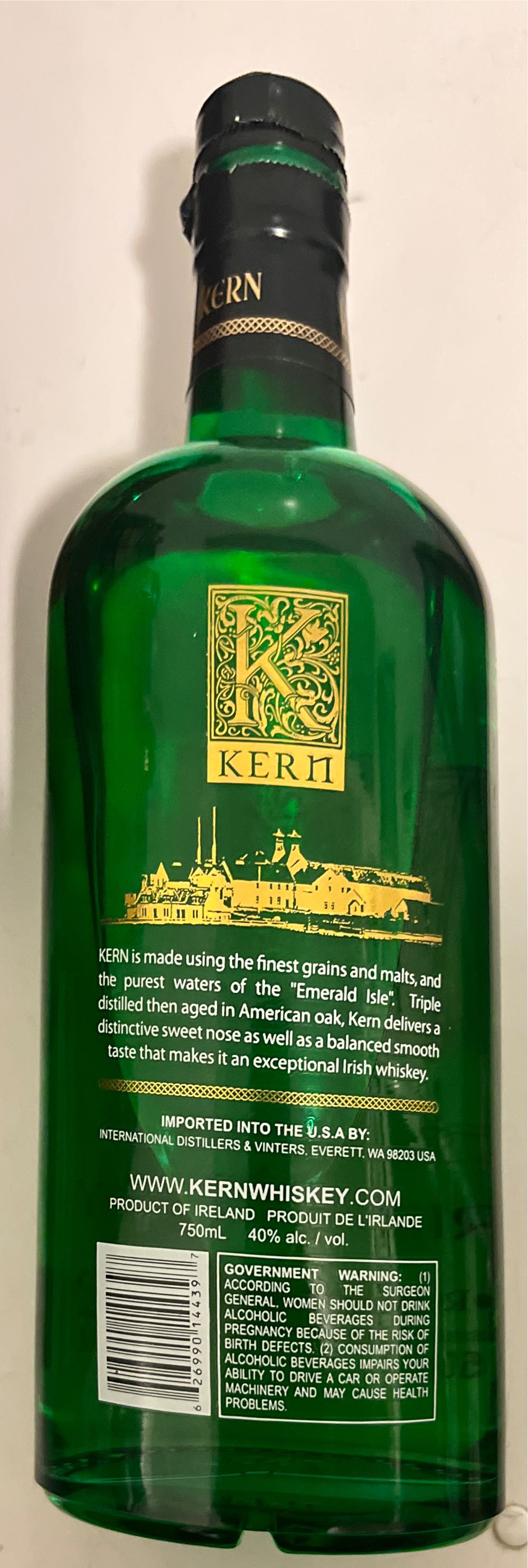 Kern  (750 mL) alcohol collectible [Barcode 626990144397] - Main Image 2