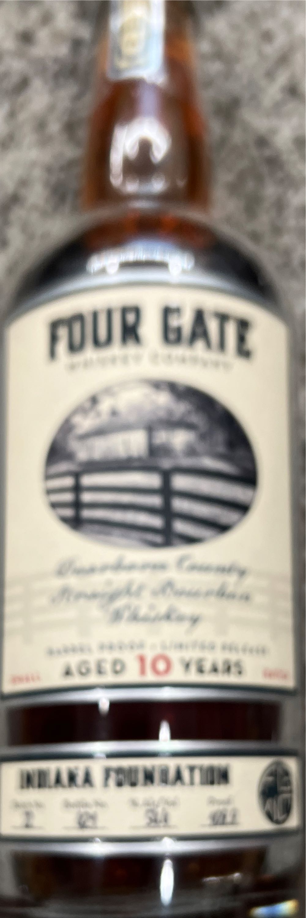 Four Gate Indiana Foundation - Four Gate Whiskey Company (750 mL) alcohol collectible [Barcode 850014450359] - Main Image 2