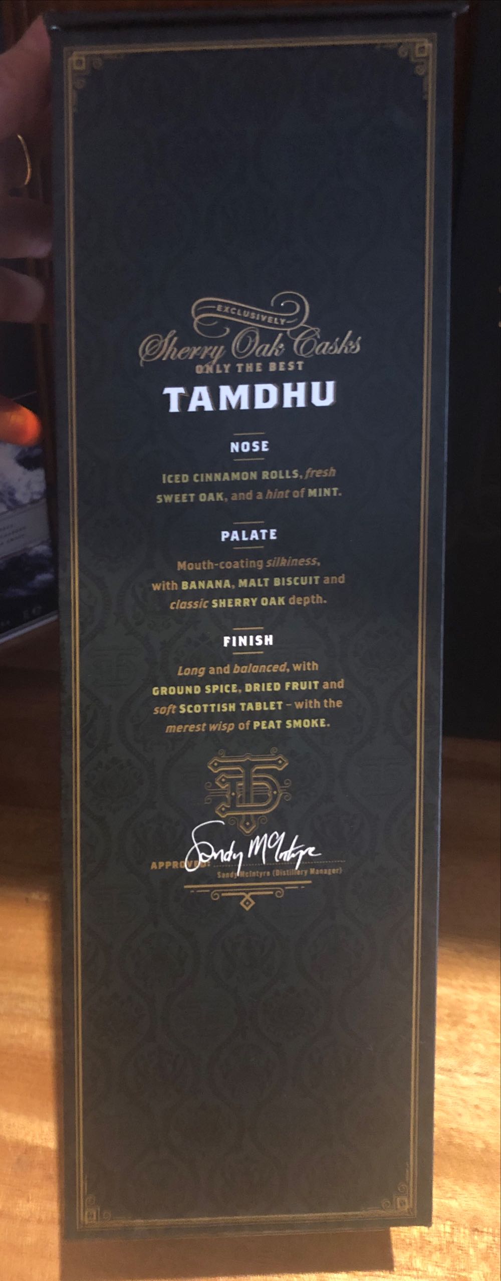 Tamdhu 12 Year Old - Tamdhu Distillery (750 mL) alcohol collectible [Barcode 5010852036688] - Main Image 3