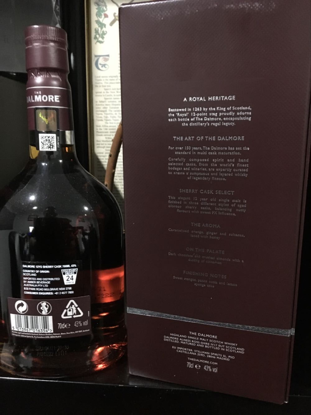 Dalmore 12 Year Old Sherry Cask Select - The Dalmore Distillery (700 mL) alcohol collectible [Barcode 5013967016354] - Main Image 3