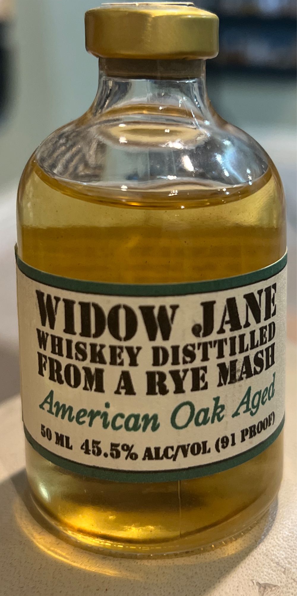 Widow Jane American Oak Rye Whiskey 750ml Aged Mash From Distilled - Widow Jane Distillery (750 mL) alcohol collectible [Barcode 040232107191] - Main Image 2