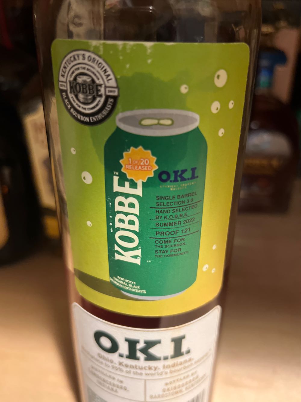 O.k.i. Straight Rye  Single Barrel Liquor Barn - O.K.I. Bourbon (750 mL) alcohol collectible [Barcode 685757530248] - Main Image 2