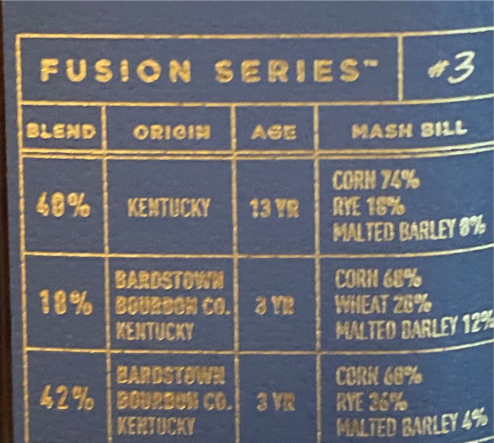 Bardstown Bourbon Company Fusion Series #3 - Bardstown Bourbon Company (750 mL) alcohol collectible [Barcode 857552008028] - Main Image 2