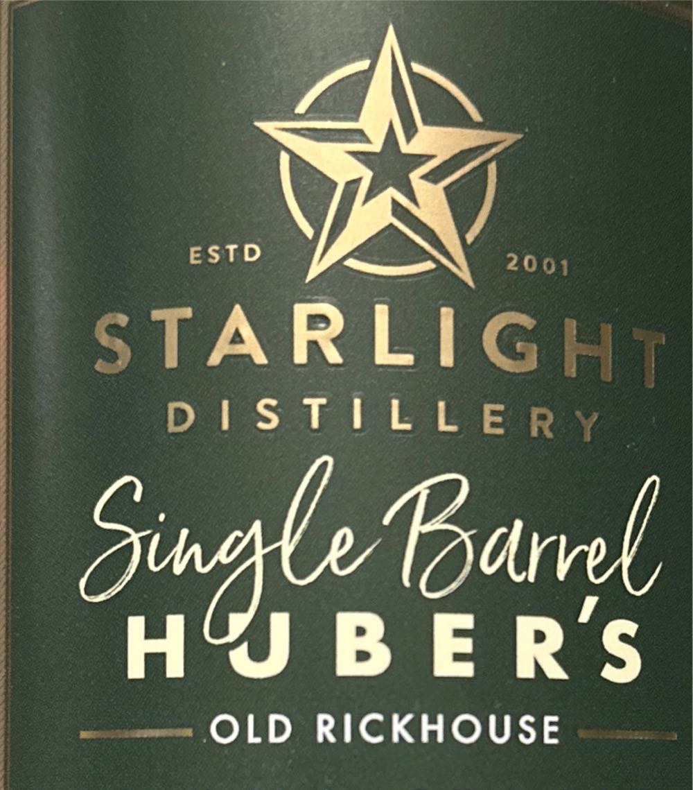 Starlight Single Barrel Rye - Starlight Distillery (750 mL) alcohol collectible [Barcode 643390095227] - Main Image 2