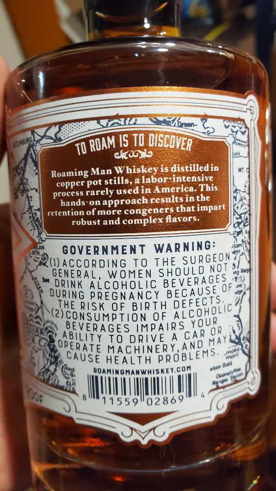 Roaming Man - Sugarlands Distilling Company (375 mL) alcohol collectible [Barcode 811559028694] - Main Image 3