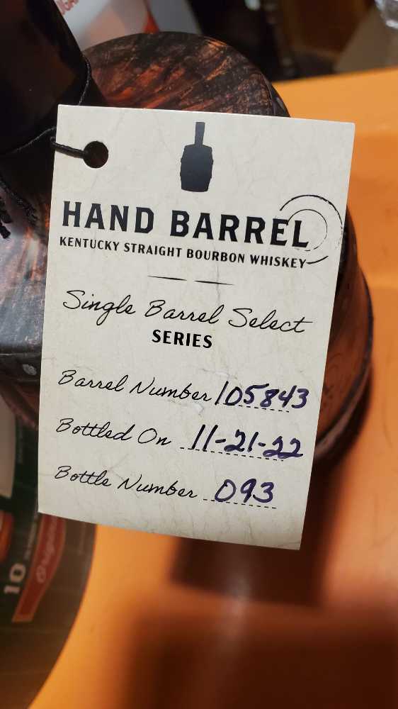 Hand Barrel Single Barrel Select - Hand Barrel Bourbon LLC (750 mL) alcohol collectible [Barcode 051491377027] - Main Image 2