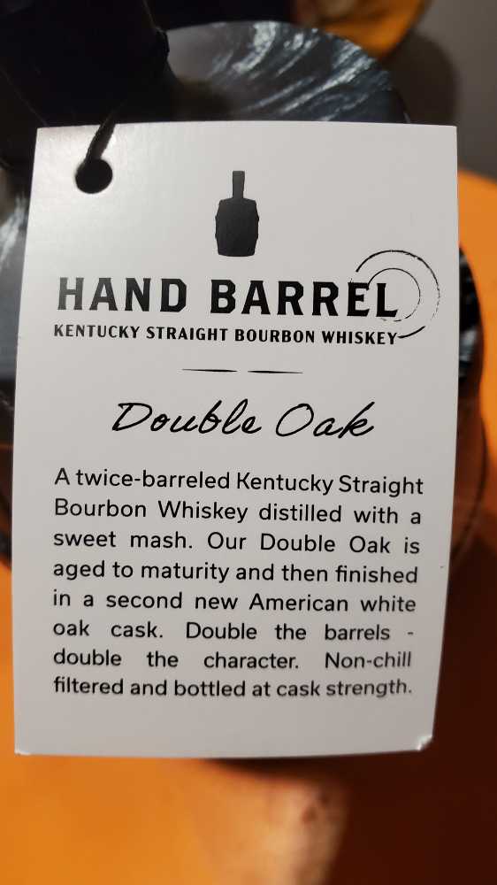 Hand Barrel Double Oak - Hand Barrel Bourbon LLC (750 mL) alcohol collectible - Main Image 2