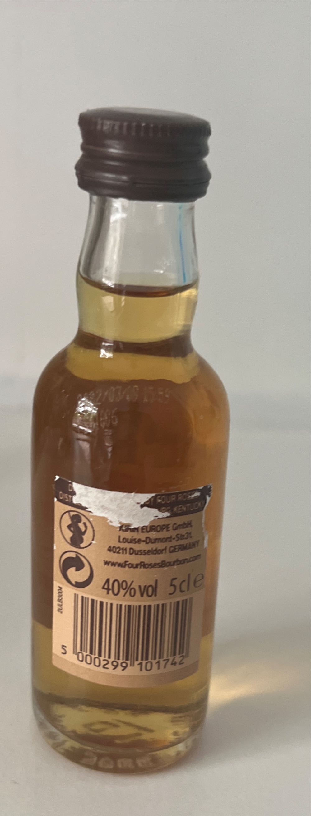 Bourbon Four Rose  (50 mL) alcohol collectible [Barcode 5000299101742] - Main Image 2