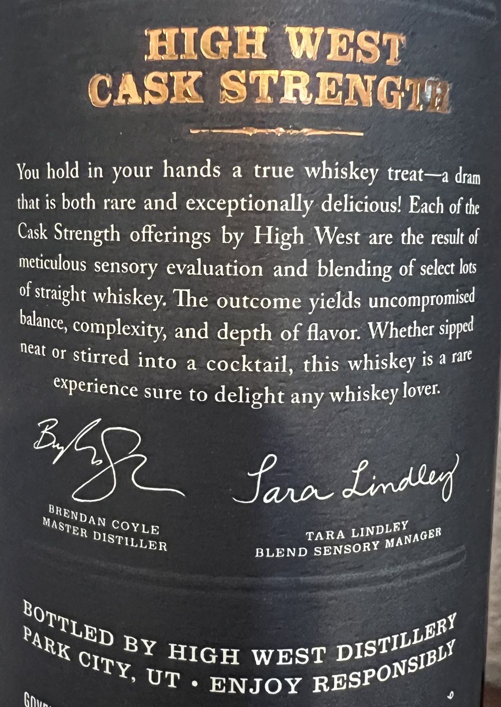 High West Cask Strength Bourbon - High West Distillery (750 mL) alcohol collectible [Barcode 086003267336] - Main Image 3