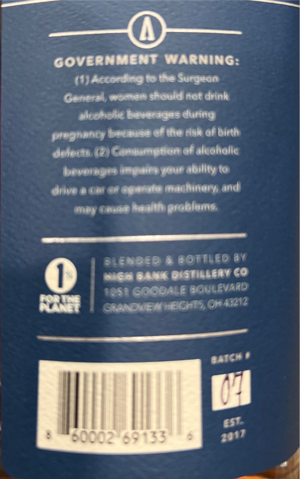 Whiskey War Double Oaked - High Bank Distillery (750 mL) alcohol collectible [Barcode 860002691336] - Main Image 2