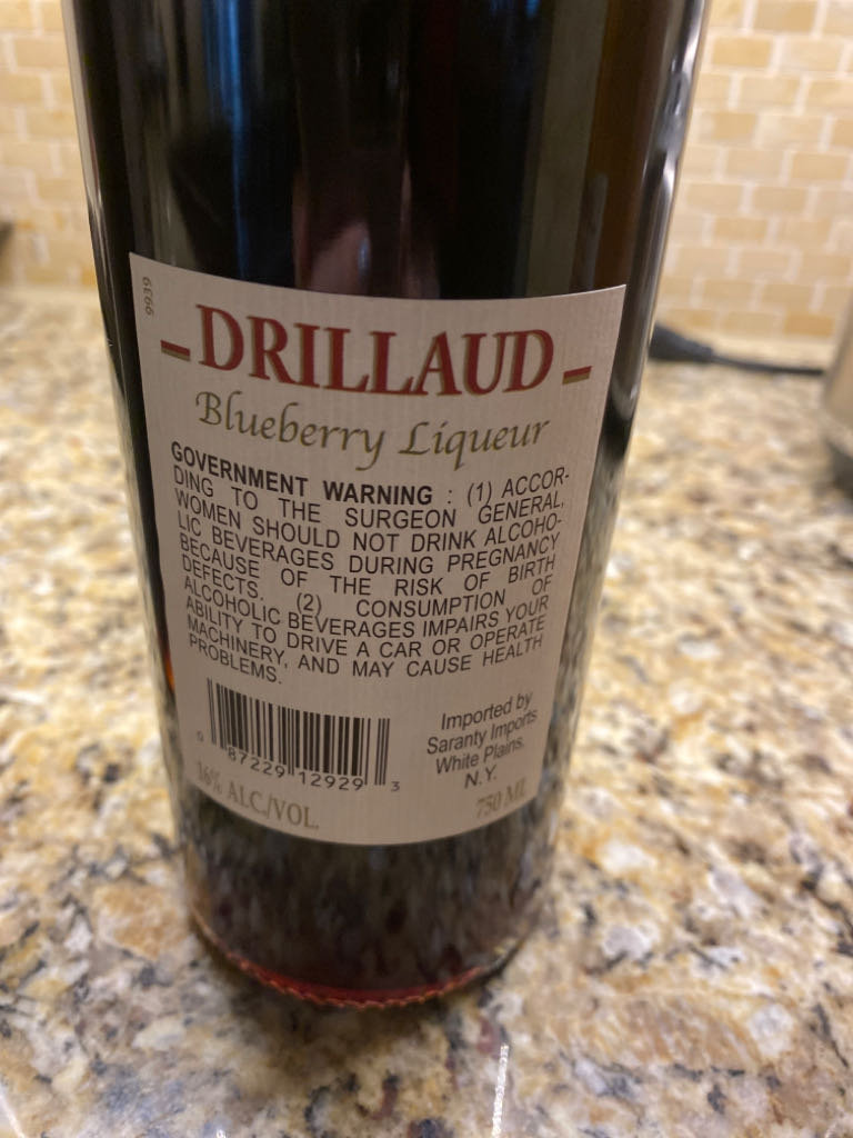 Drillaud Blueberry Liqueur - Drillaud (750 mL) alcohol collectible [Barcode 087229129293] - Main Image 2