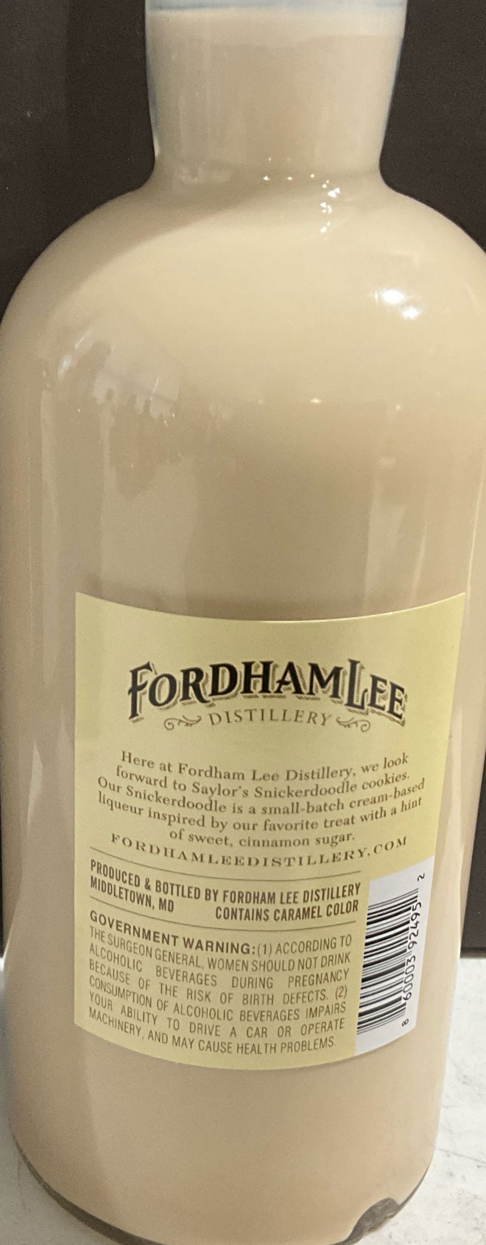 Fordham Lee Snickerdoodle Flavored Liqueur - Fordham Lee (750 mL) alcohol collectible [Barcode 860003924952] - Main Image 2