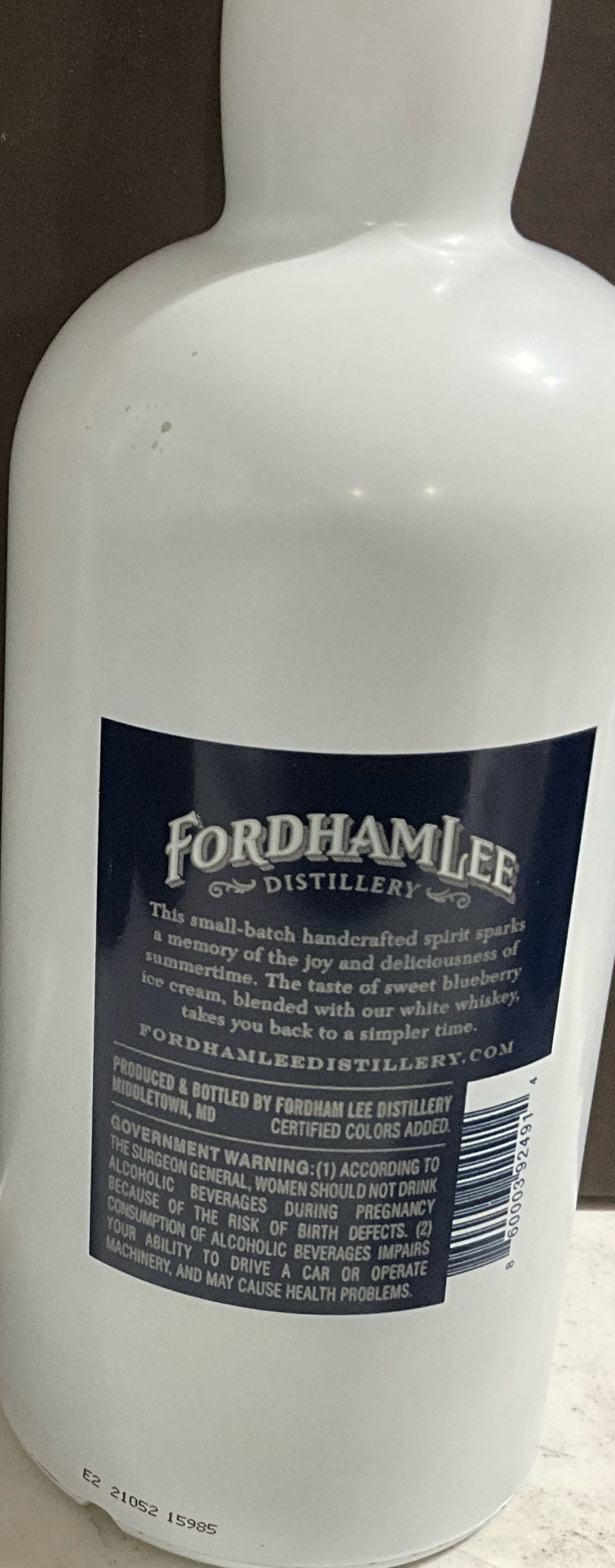 Forham Lee Blueberry Swirl Cream Liqueur - Fordham Lee (750 mL) alcohol collectible [Barcode 860003924914] - Main Image 2