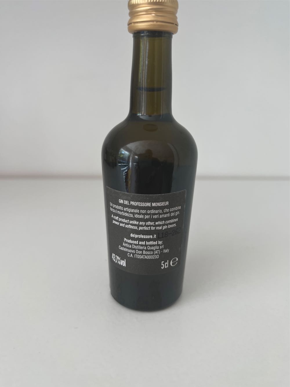 Gin Del Professore Monsieur - Antica Distilleria Quaglia (50 mL) alcohol collectible - Main Image 2