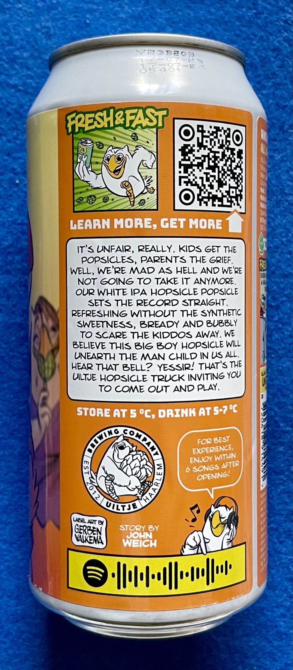 Hopsicle Popsicle - Uiltje Brewing Company (440 mL) alcohol collectible [Barcode 8720618914491] - Main Image 4