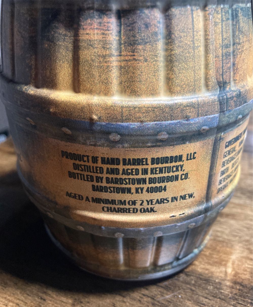 Hand Barrel Single Barrel Select Straight Bourbon Whiskey - Bardstown Bourbon Company (750 mL) alcohol collectible [Barcode 051497377021] - Main Image 2