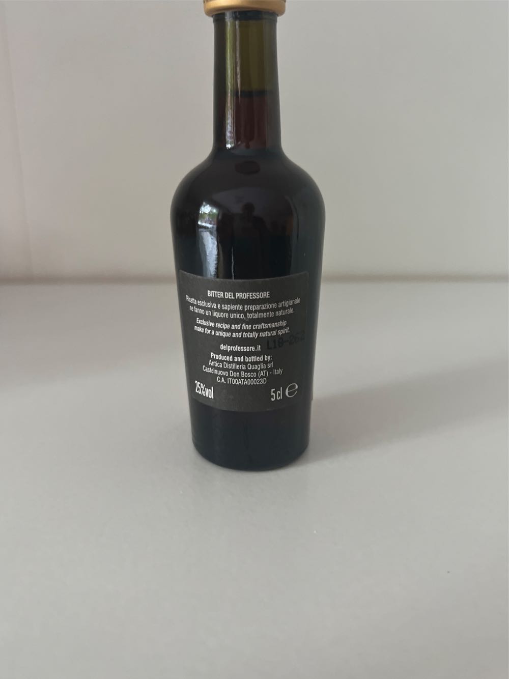 Bitter Del Professore - Antica Distilleria Quaglia (50 mL) alcohol collectible - Main Image 2