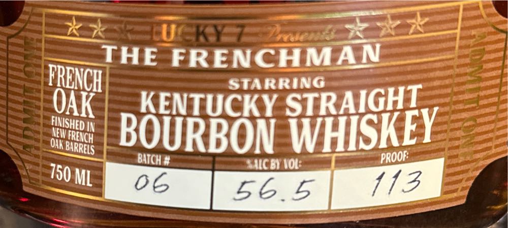 Lucky Seven The Frenchman Bourbon 750ml Liquor 750 - Lucky Seven (750 mL) alcohol collectible [Barcode 644216575626] - Main Image 2