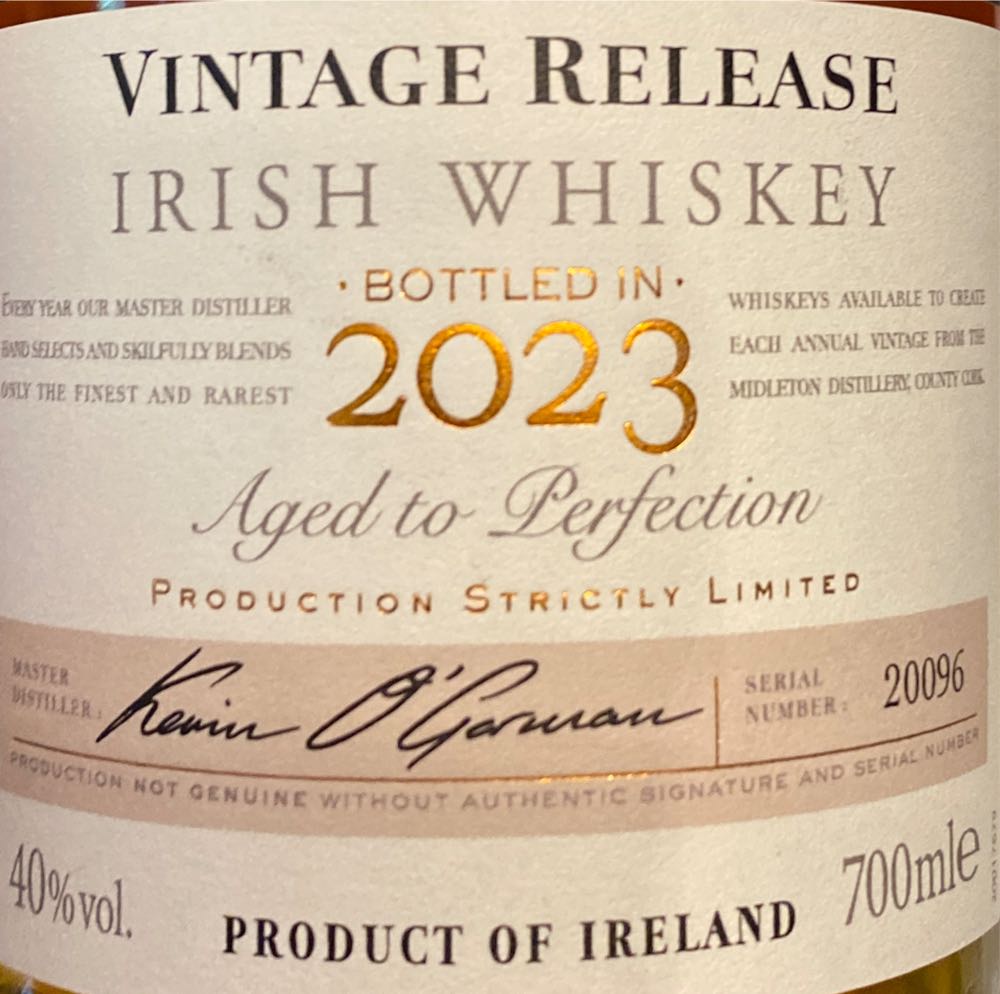 Middleton Very Rare - Middleton Distillery (700 mL) alcohol collectible [Barcode 5011007008383] - Main Image 3