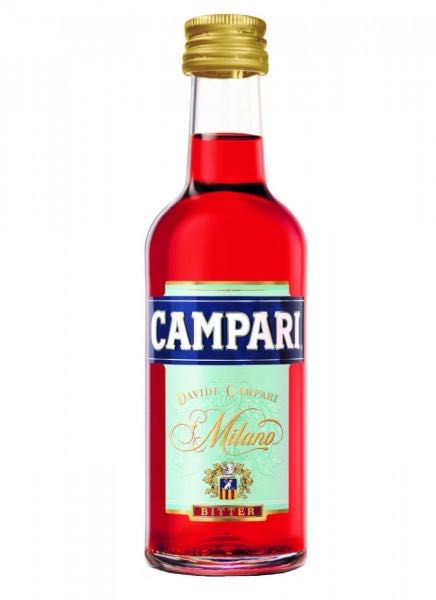 Campari Milano Bitter - DCM N.V., Via F. Sacchetti 20, Sesto San Giovanni, Milan (50 mL) alcohol collectible [Barcode 8000040003568] - Main Image 1