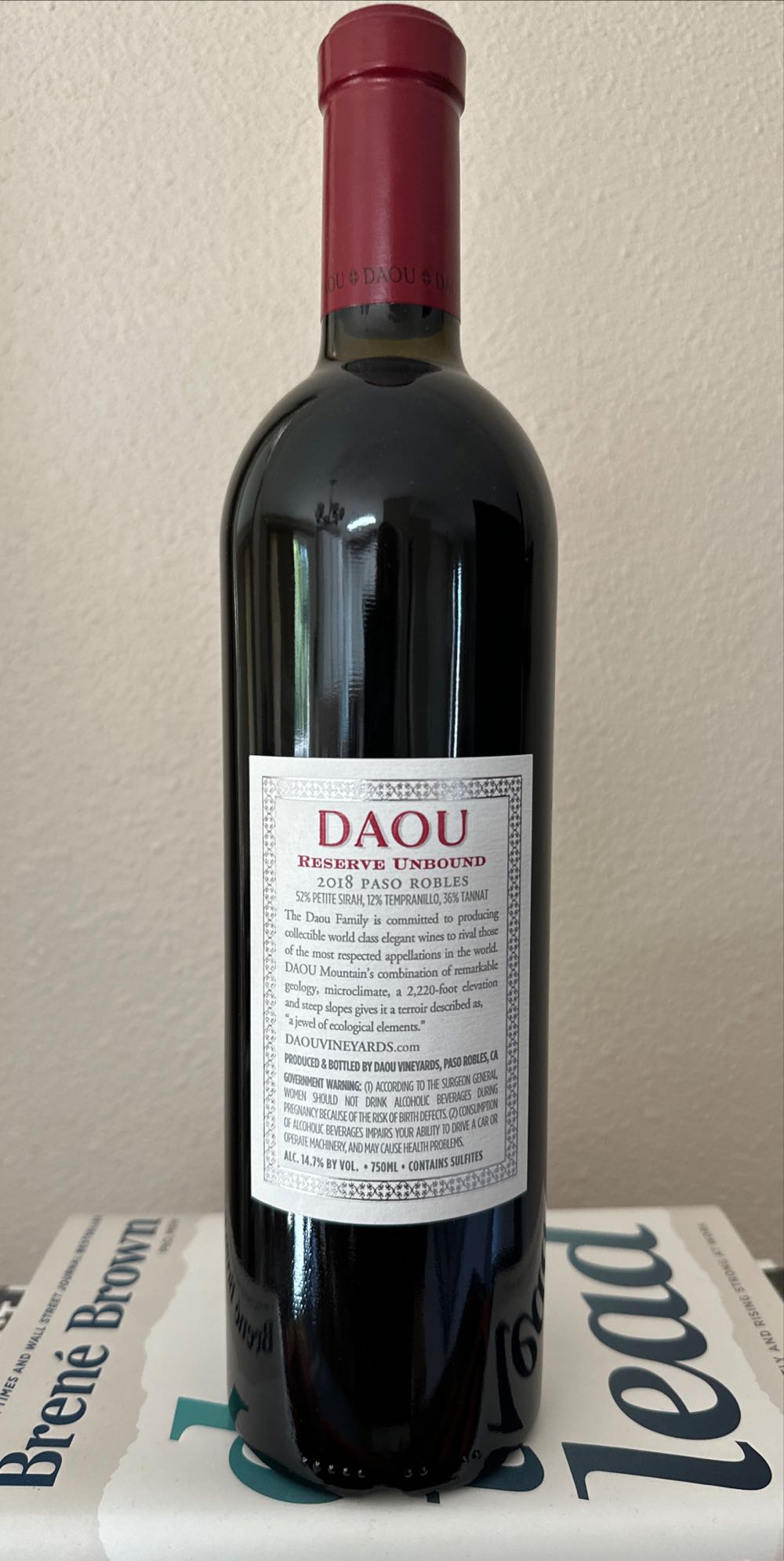 Daou Reserve Unbound 2018 - Daou Vineyards (750 mL) alcohol collectible - Main Image 2