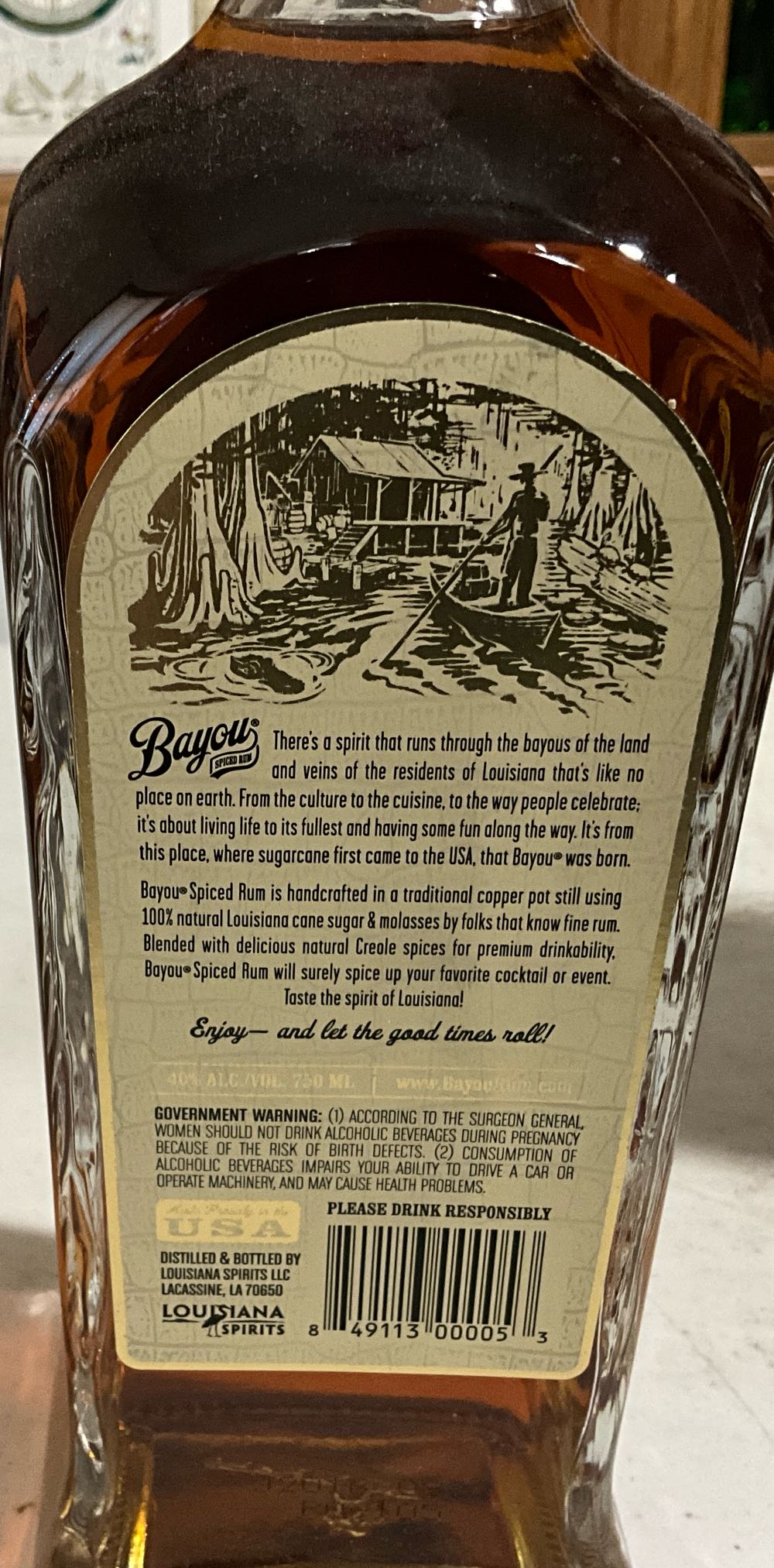 Bayou Spiced Rum - Louisiana Spirits Co. (750 mL) alcohol collectible [Barcode 849113000053] - Main Image 2
