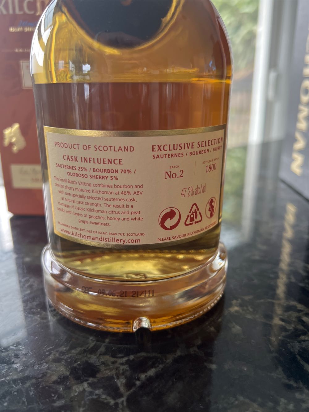 Kilchoman Small Batch Release #2 - Kilchoman Distillery (700 mL) alcohol collectible - Main Image 2