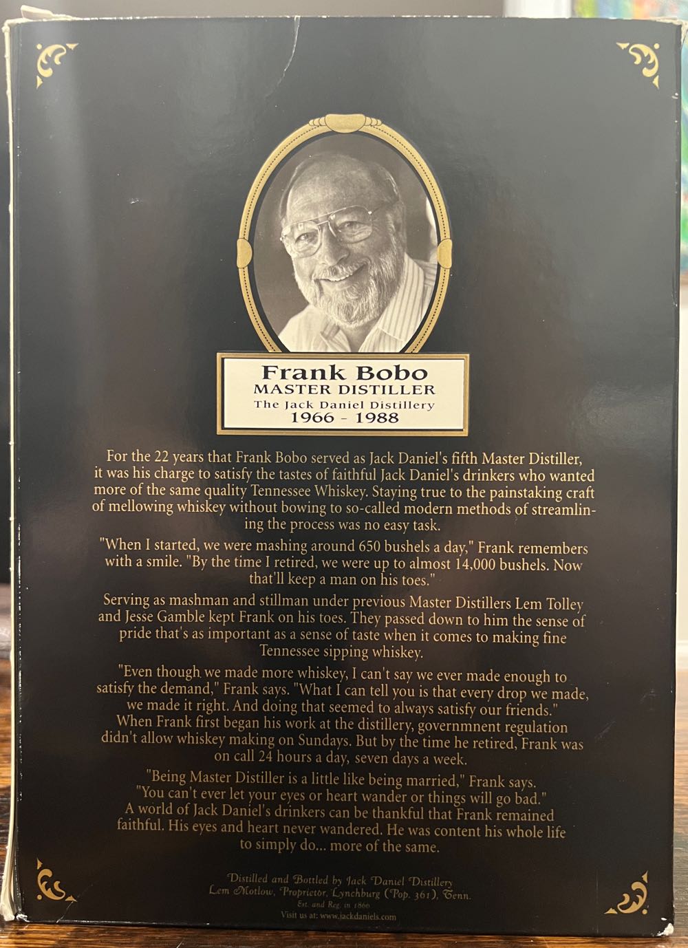 Set Bobo Glasses 4 Set - Jack Daniel’s Distillery, Lynchburg, TN alcohol collectible [Barcode 082184082201] - Main Image 2