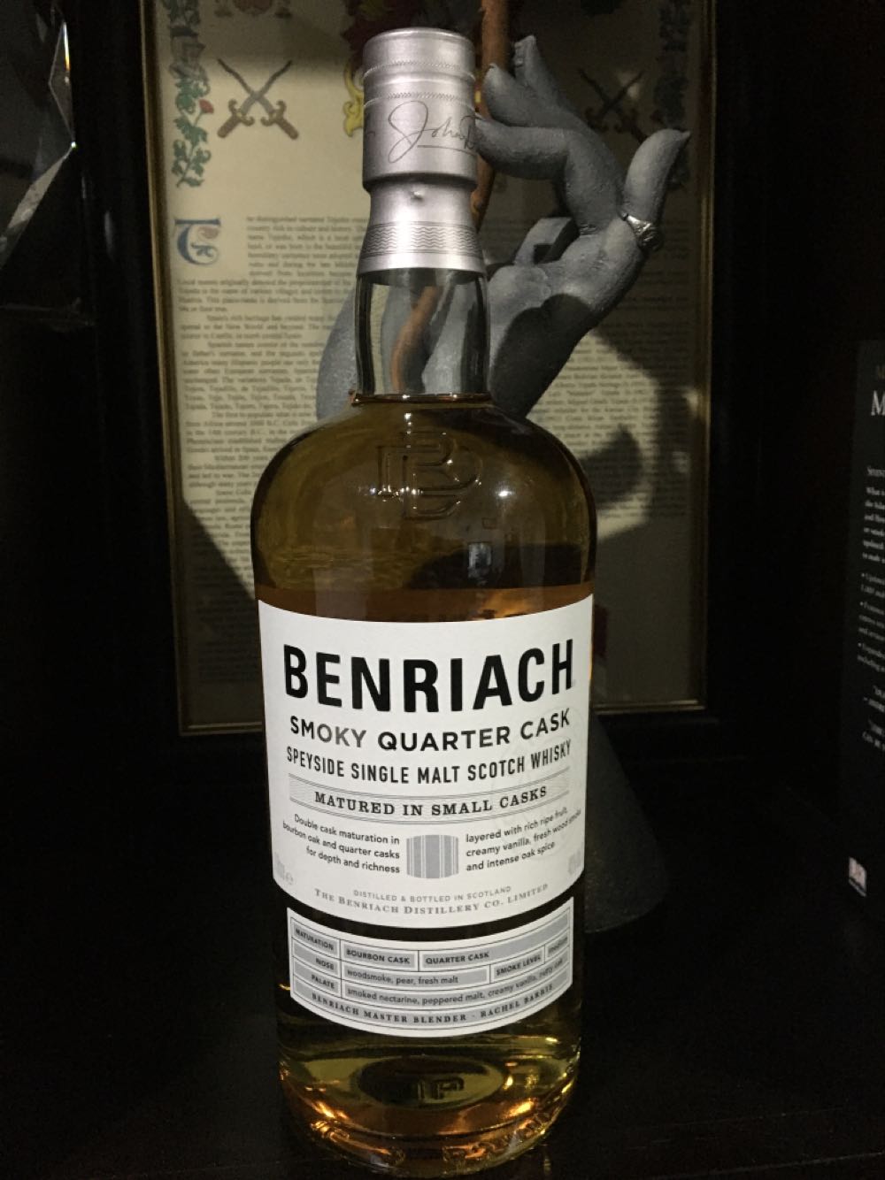 Benriach Smoky Quarter Cask Speyside Single Malt Scotch Whisky - BenRiach Distilling Co. (1000 mL) alcohol collectible [Barcode 5060716140426] - Main Image 2