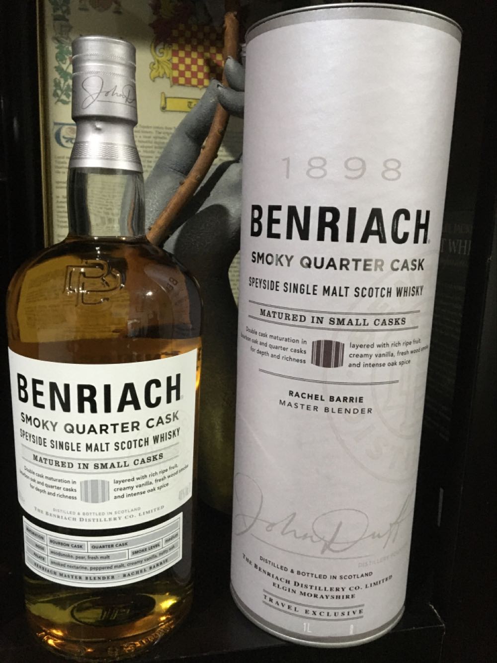Benriach Smoky Quarter Cask Speyside Single Malt Scotch Whisky - BenRiach Distilling Co. (1000 mL) alcohol collectible [Barcode 5060716140426] - Main Image 3