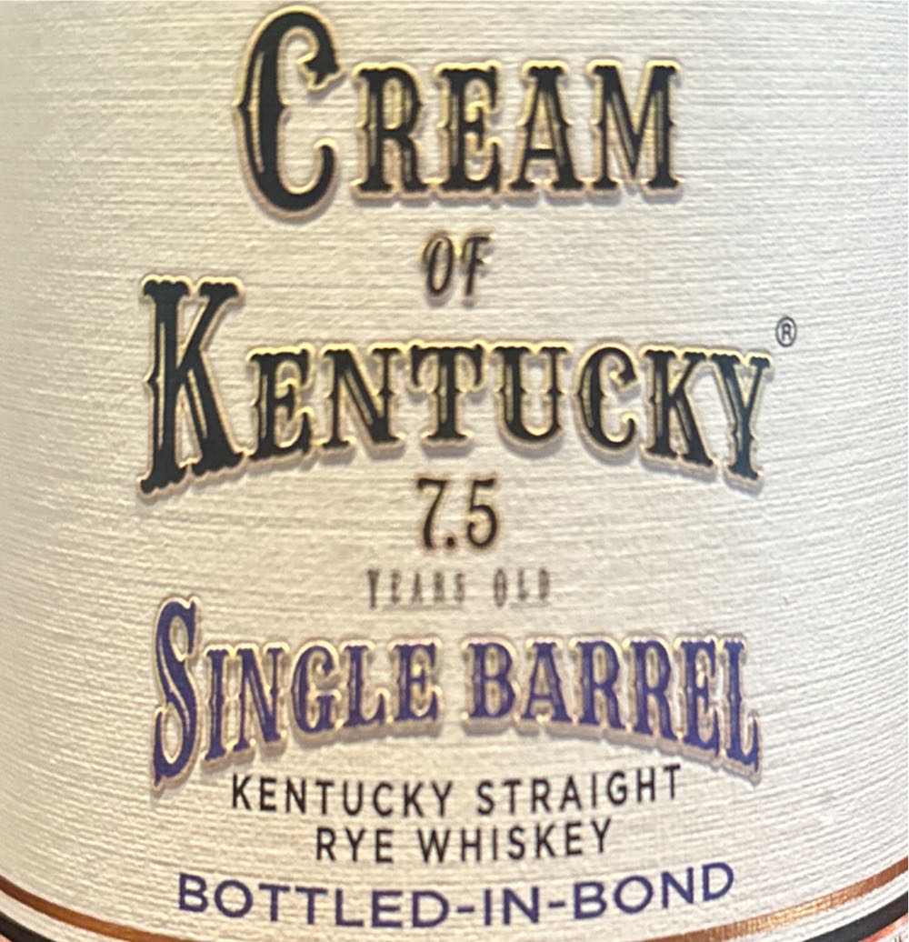 Cream Of Kentucky Single Barrel Rye Whiskey - Kentucky Artisan Distillery (750 mL) alcohol collectible [Barcode 860000790970] - Main Image 2