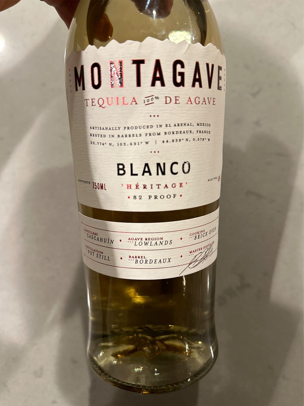 Montagave Blanco - Nom 1123 (750 mL) alcohol collectible [Barcode 816136029453] - Main Image 2