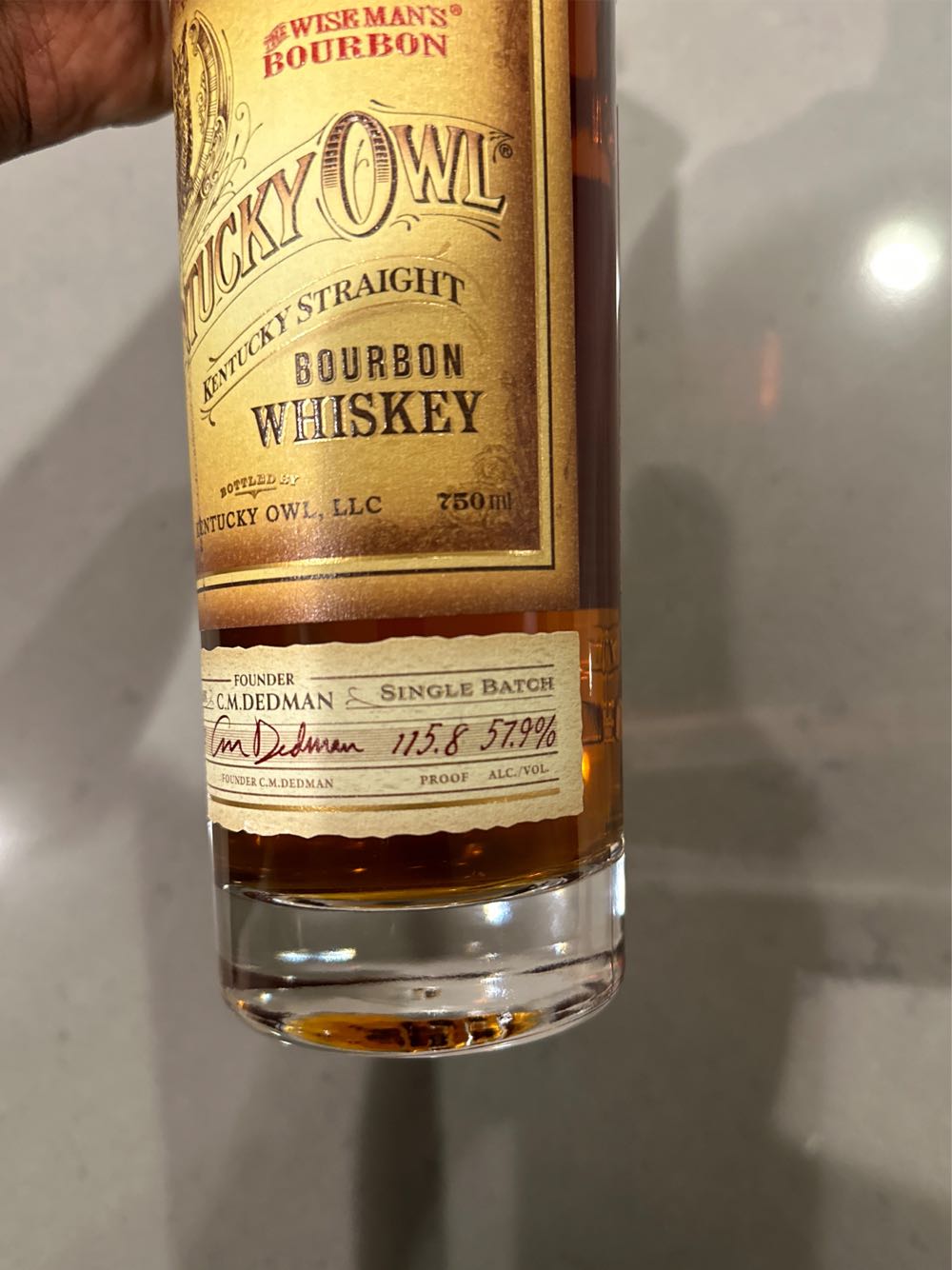 Kentucky Owl Batch 12 - Kentucky Owl Dist. (750 mL) alcohol collectible [Barcode 857361007007] - Main Image 2