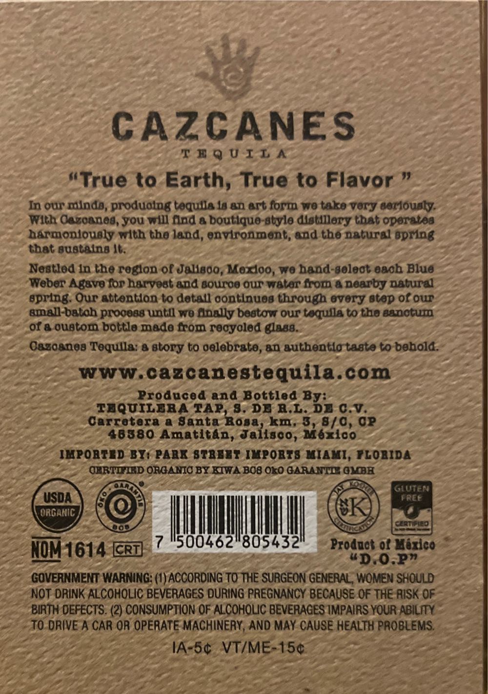 Cazcanes No.7 Anejo 2023 - Tequilera Tap,S.DEHlD (750 mL) alcohol collectible [Barcode 7500462805432] - Main Image 2