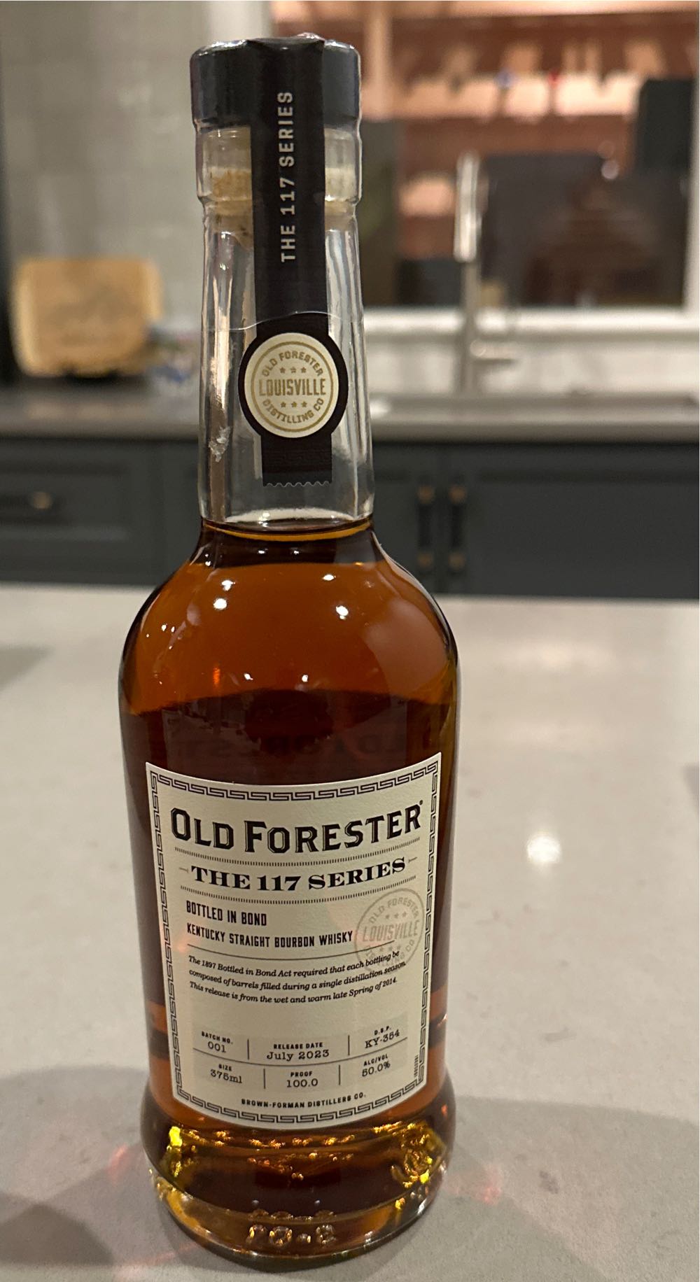 Old Forester 117 Series Bottled in Bond - Old Forester Distilling Co. (378 mL) alcohol collectible [Barcode 081128003388] - Main Image 1