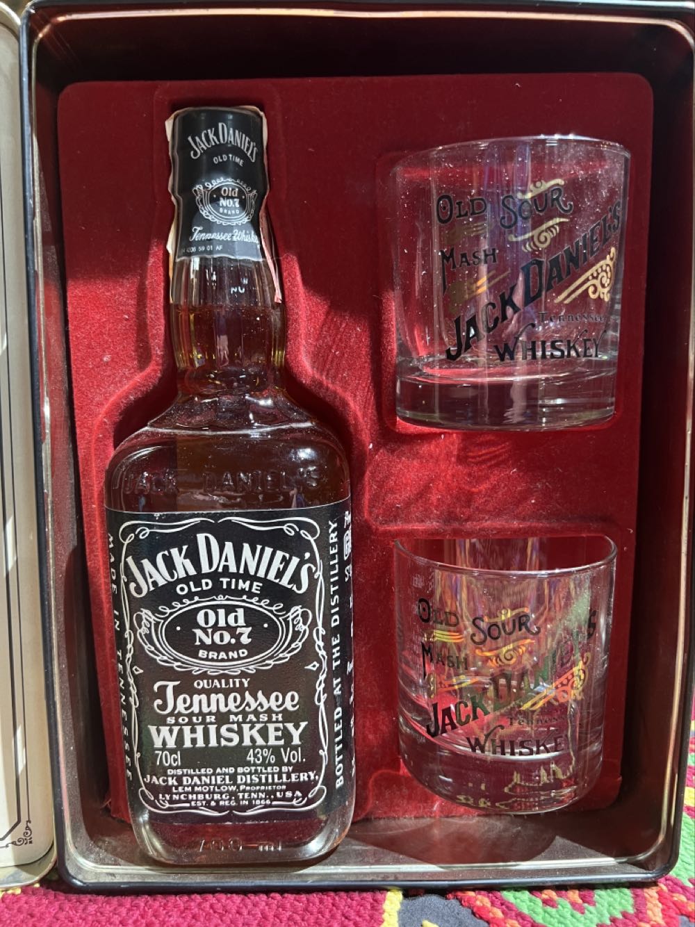Tin Double Black Label 2 Glasses Italy - Jack Daniel’s Distillery, Lynchburg, TN (700 mL) alcohol collectible - Main Image 3