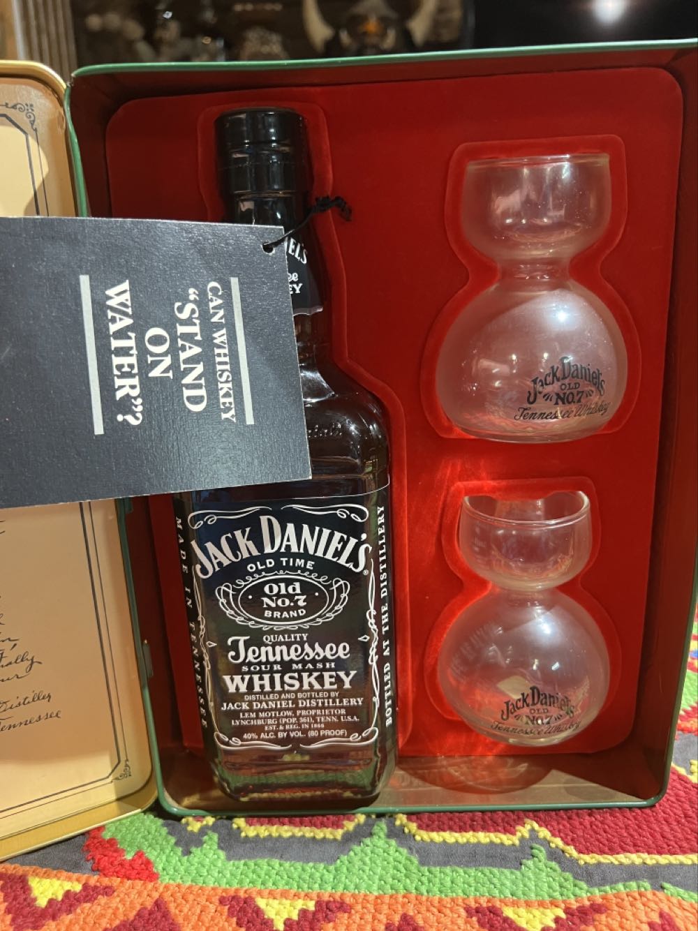 Tin Double Black Label And Buble Glasses - Jack Daniel’s Distillery, Lynchburg, TN (750 mL) alcohol collectible - Main Image 3